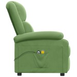 vidaXL Fotoliu de masaj electric, verde deschis, catifea