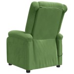vidaXL Fotoliu de masaj electric, verde deschis, catifea