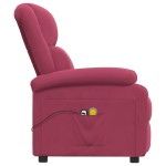 vidaXL Fotoliu de masaj electric, roșu vin, catifea vidaXL Fotoliu de masaj electric, roșu vin, catifea