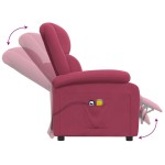 vidaXL Fotoliu de masaj electric, roșu vin, catifea vidaXL Fotoliu de masaj electric, roșu vin, catifea