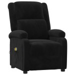 vidaXL Fotoliu de masaj electric, negru, catifea vidaXL Fotoliu de masaj electric, negru, catifea