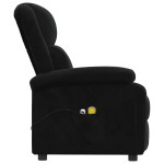 vidaXL Fotoliu de masaj electric, negru, catifea vidaXL Fotoliu de masaj electric, negru, catifea