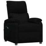 vidaXL Fotoliu rabatabil electric, negru, material textil