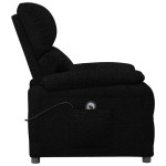 vidaXL Fotoliu rabatabil electric, negru, material textil