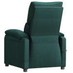 vidaXL Fotoliu rabatabil electric, verde închis, material textil vidaXL Fotoliu rabatabil electric, verde închis, material textil