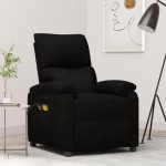 vidaXL Fotoliu de masaj electric rabatabil, negru, textil vidaXL Fotoliu de masaj electric rabatabil, negru, textil