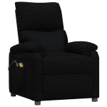vidaXL Fotoliu de masaj electric rabatabil, negru, textil vidaXL Fotoliu de masaj electric rabatabil, negru, textil