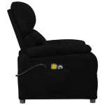 vidaXL Fotoliu de masaj electric rabatabil, negru, textil vidaXL Fotoliu de masaj electric rabatabil, negru, textil