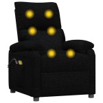 vidaXL Fotoliu de masaj electric rabatabil, negru, textil vidaXL Fotoliu de masaj electric rabatabil, negru, textil