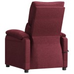 vidaXL Fotoliu de masaj electric rabatabil, roșu vin, textil