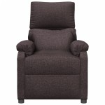 vidaXL Fotoliu de masaj electric, maro închis, material textil vidaXL Fotoliu de masaj electric, maro închis, material textil