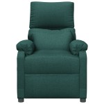 vidaXL Fotoliu de masaj electric, verde închis, material textil
