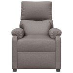 vidaXL Fotoliu de masaj electric rabatabil, gri taupe, textil vidaXL Fotoliu de masaj electric rabatabil, gri taupe, textil