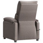 vidaXL Fotoliu de masaj electric rabatabil, gri taupe, textil vidaXL Fotoliu de masaj electric rabatabil, gri taupe, textil