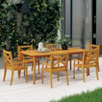 vidaXL Scaune de exterior, 6 buc., lemn masiv de acacia vidaXL Scaune de exterior, 6 buc., lemn masiv de acacia