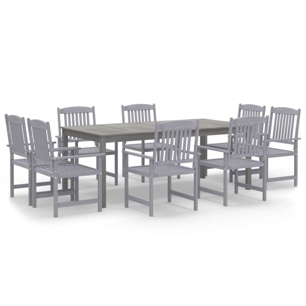 vidaXL Set mobilier de grădină, 9 piese, lemn masiv de acacia