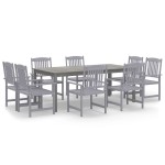 vidaXL Set mobilier de grădină, 9 piese, lemn masiv de acacia vidaXL Set mobilier de grădină, 9 piese, lemn masiv de acacia