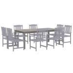 vidaXL Set mobilier de grădină, 9 piese, lemn masiv de acacia vidaXL Set mobilier de grădină, 9 piese, lemn masiv de acacia