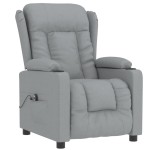 vidaXL Fotoliu rabatabil electric, gri deschis, textil
