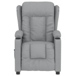 vidaXL Fotoliu rabatabil electric, gri deschis, textil