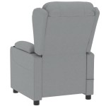 vidaXL Fotoliu rabatabil electric, gri deschis, textil