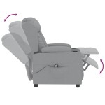 vidaXL Fotoliu rabatabil electric, gri deschis, textil