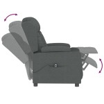 vidaXL Fotoliu rabatabil electric, gri închis, material textil