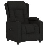 vidaXL Fotoliu rabatabil electric, negru, material textil