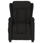 vidaXL Fotoliu rabatabil electric, negru, material textil