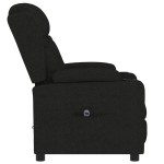 vidaXL Fotoliu rabatabil electric, negru, material textil