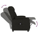 vidaXL Fotoliu rabatabil electric, negru, material textil