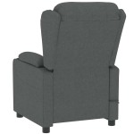 vidaXL Fotoliu de masaj electric rabatabil, gri închis, textil