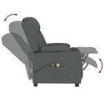 vidaXL Fotoliu de masaj electric rabatabil, gri închis, textil