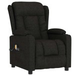 vidaXL Fotoliu de masaj electric rabatabil, negru, textil vidaXL Fotoliu de masaj electric rabatabil, negru, textil