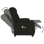 vidaXL Fotoliu de masaj electric rabatabil, negru, textil vidaXL Fotoliu de masaj electric rabatabil, negru, textil