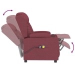 vidaXL Fotoliu de masaj electric rabatabil, roșu vin, textil vidaXL Fotoliu de masaj electric rabatabil, roșu vin, textil