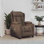 vidaXL Fotoliu de masaj electric, maro, material textil vidaXL Fotoliu de masaj electric, maro, material textil
