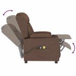 vidaXL Fotoliu de masaj electric, maro, material textil vidaXL Fotoliu de masaj electric, maro, material textil
