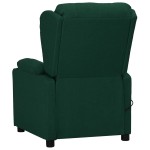 vidaXL Fotoliu de masaj electric, verde închis, material textil vidaXL Fotoliu de masaj electric, verde închis, material textil