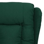vidaXL Fotoliu de masaj electric, verde închis, material textil vidaXL Fotoliu de masaj electric, verde închis, material textil