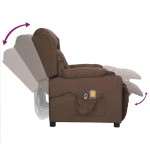 vidaXL Fotoliu de masaj electric rabatabil, gri taupe, textil vidaXL Fotoliu de masaj electric rabatabil, gri taupe, textil