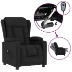 vidaXL Fotoliu rabatabil electric, negru, piele ecologică vidaXL Fotoliu rabatabil electric, negru, piele ecologică