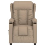 vidaXL Fotoliu rabatabil electric, cappuccino, piele ecologică