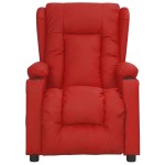 vidaXL Fotoliu rabatabil electric, roșu vin, piele ecologică