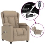 vidaXL Fotoliu de masaj electric, cappuccino, piele ecologică vidaXL Fotoliu de masaj electric, cappuccino, piele ecologică
