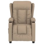 vidaXL Fotoliu de masaj electric, cappuccino, piele ecologică vidaXL Fotoliu de masaj electric, cappuccino, piele ecologică
