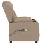 vidaXL Fotoliu de masaj electric, cappuccino, piele ecologică vidaXL Fotoliu de masaj electric, cappuccino, piele ecologică