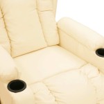vidaXL Fotoliu de masaj electric, crem, piele ecologică vidaXL Fotoliu de masaj electric, crem, piele ecologică
