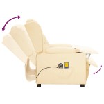 vidaXL Fotoliu de masaj electric, crem, piele ecologică vidaXL Fotoliu de masaj electric, crem, piele ecologică