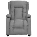 vidaXL Fotoliu de masaj electric, gri, piele ecologică vidaXL Fotoliu de masaj electric, gri, piele ecologică